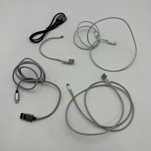 Lot of (5) Apple IPhone‎ Charging Cords USB 2 Ft 3 Ft  7 Inch  SIM Card Pin Q33